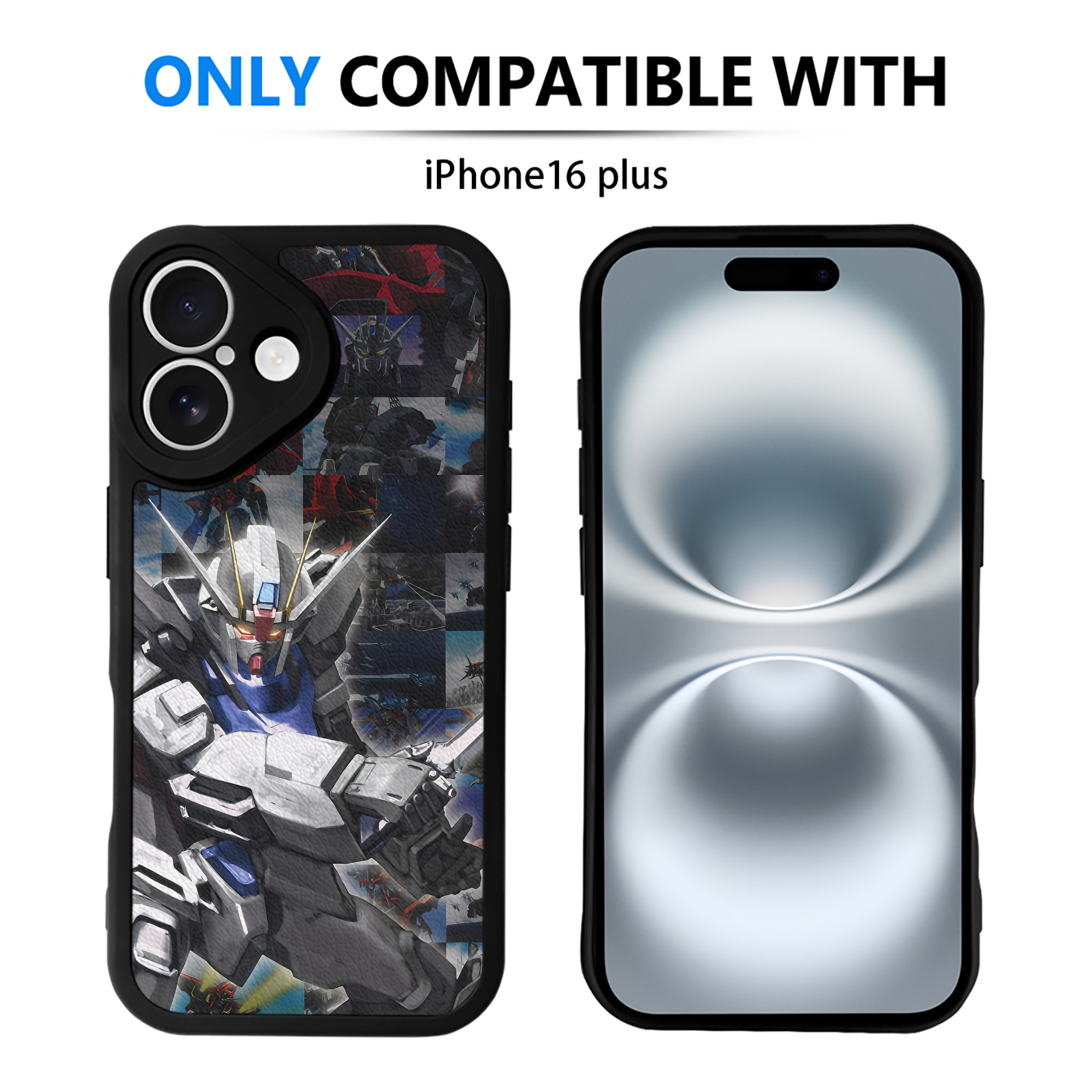 （画像用） 機動戦士ガンダム Mobile Suit Gundam 【iPhone 16シリーズ対応】シリコンスマホケース（レザー調） 材質：シリコン
